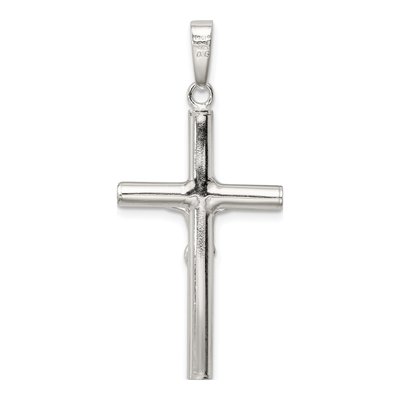 Sterling Silver Hollow Crucifix Cross Pendant – view 5