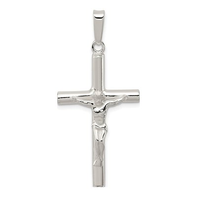 Sterling Silver Hollow Crucifix Cross Pendant