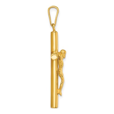 Gold-Plated Sterling Silver Crucifix Pendant – view 3