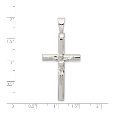 Sterling Silver Hollow Crucifix Cross Pendant – view 4