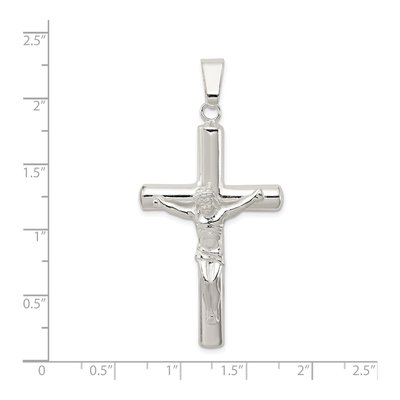 Sterling Silver Hollow Crucifix Cross Pendant – view 4