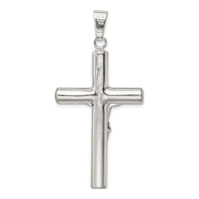Sterling Silver Hollow Crucifix Cross Pendant – view 5