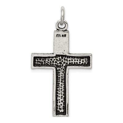 Sterling Silver Antiqued Cross Crucifix Pendant – view 5