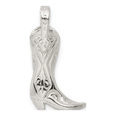 Sterling Silver Cowboy Boot Pendant – view 5