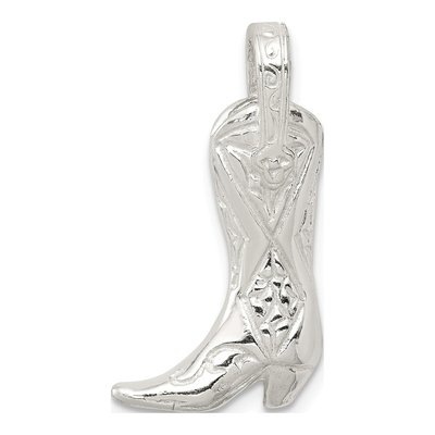 Sterling Silver Cowboy Boot Pendant