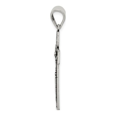 Sterling Silver Antiqued Crucifix Pendant – view 3