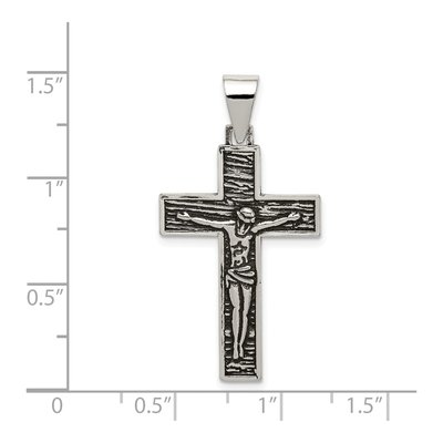 Sterling Silver Antiqued Crucifix Pendant – view 4