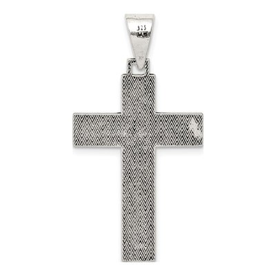 Sterling Silver Antiqued Crucifix Pendant – view 5