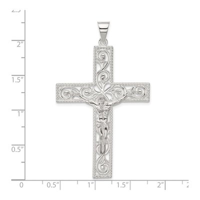 Sterling Silver Filigree Crucifix Pendant – view 5
