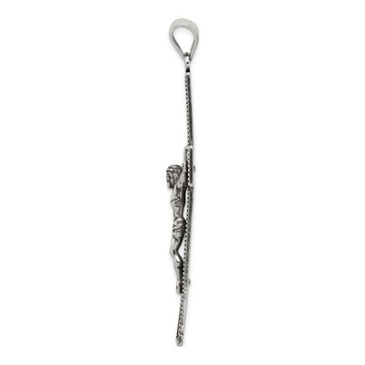 Sterling Silver Antiqued Filigree Crucifix Pendant – view 3
