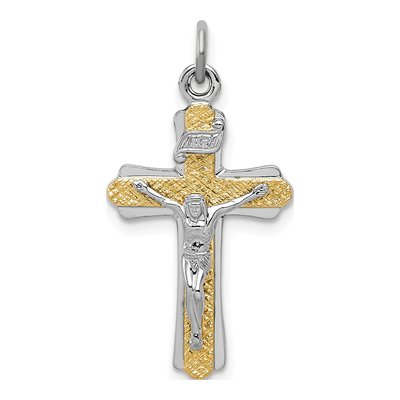 Sterling Silver INRI Crucifix Cross Pendant