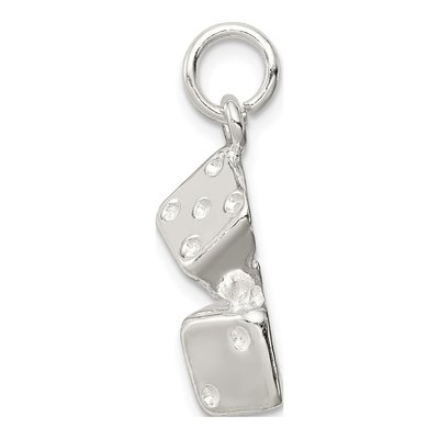 Sterling Silver Large Dice Charm – view 3