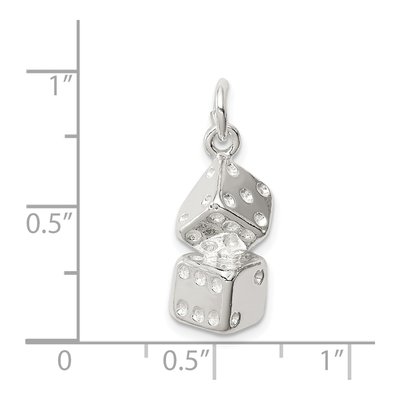 Sterling Silver Large Dice Charm – view 4