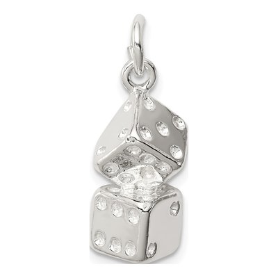 Sterling Silver Large Dice Charm