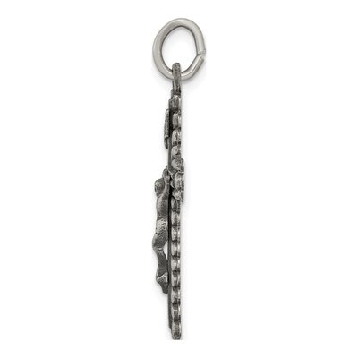 Sterling Silver INRI Crucifix Pendant – view 3