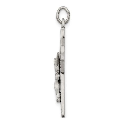 Sterling Silver Antiqued INRI Crucifix Pendant – view 3