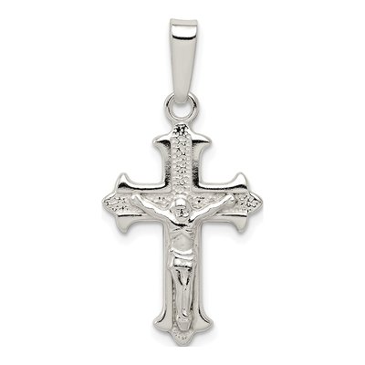 Sterling Silver Textured Crucifix Pendant