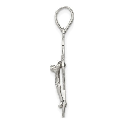 Sterling Silver Small Crucifix Pendant – view 3