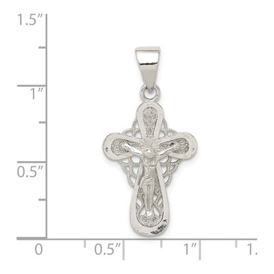 Sterling Silver Small Crucifix Pendant – view 4