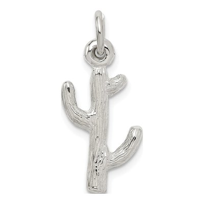 Sterling Silver 3D Cactus Pendant