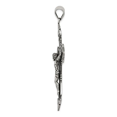 Sterling Silver Antiqued Crucifix Pendant – view 3