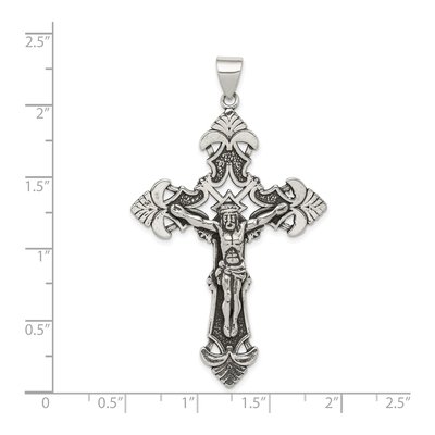 Sterling Silver Antiqued Crucifix Pendant – view 4