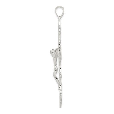 Sterling Silver Large INRI Crucifix Pendant – view 3