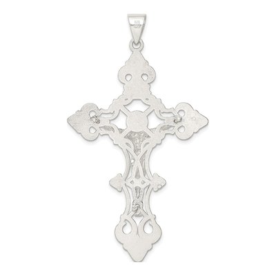 Sterling Silver Large INRI Crucifix Pendant – view 5
