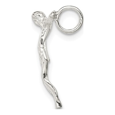 Sterling Silver Mini Jesus Cross Slide Pendant – view 3