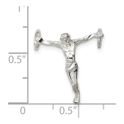 Sterling Silver Mini Jesus Cross Slide Pendant – view 4