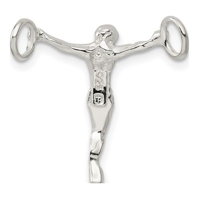 Sterling Silver Mini Jesus Cross Slide Pendant – view 5