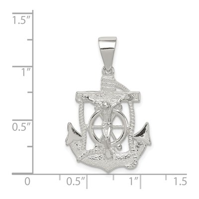 Sterling Silver Mini Mariner INRI Crucifix Pendant – view 4