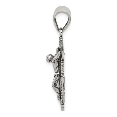 Sterling Silver Antiqued INRI Crucifix Pendant – view 3