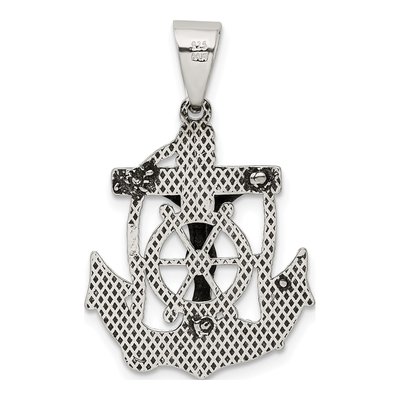 Sterling Silver Antiqued INRI Crucifix Pendant – view 5