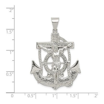 Sterling Silver Mariner Crucifix Pendant – view 4