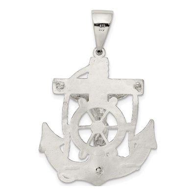 Sterling Silver Mariner Crucifix Pendant – view 5