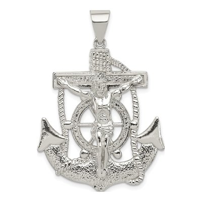 Sterling Silver Mariner Crucifix Pendant
