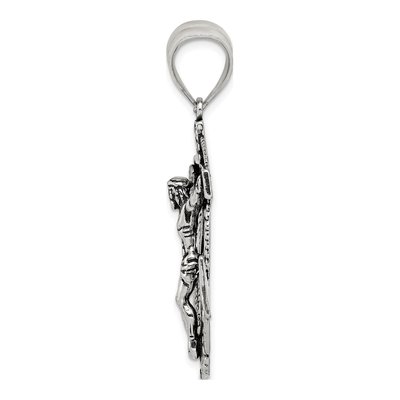 Sterling Silver Antiqued Crucifix Pendant – view 3