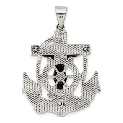 Sterling Silver Antiqued Crucifix Pendant – view 5