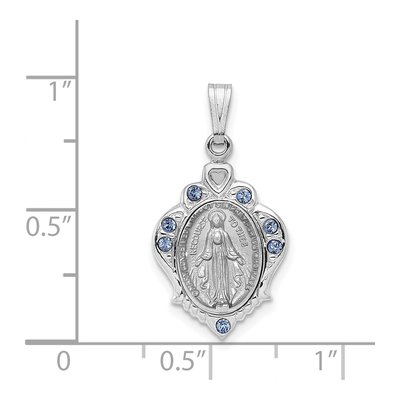 Sterling Silver CZ Miraculous Pendant – view 4
