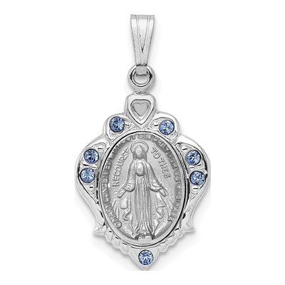Sterling Silver CZ Miraculous Pendant