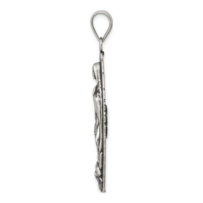 Sterling Silver Antiqued Religious Pendant – view 3