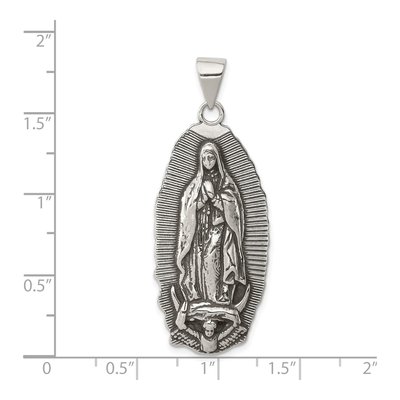 Sterling Silver Antiqued Religious Pendant – view 4