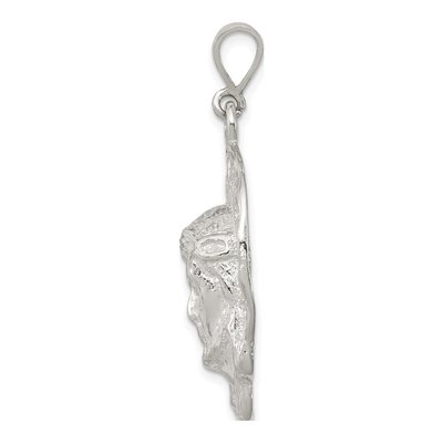 Sterling Silver Jesus Head Pendant – view 3