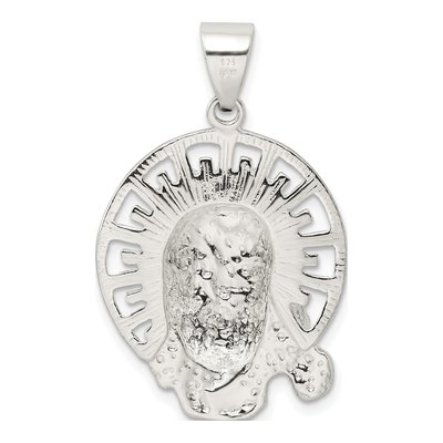 Sterling Silver Jesus Head Pendant – view 5