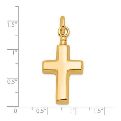 Gold-Plated Sterling Silver Cross Ash Holder Pendant – view 4