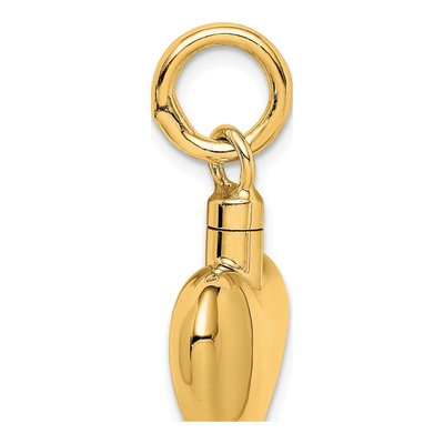 Gold-Plated Sterling Silver Puffy Heart Ash Holder Pendant – view 2