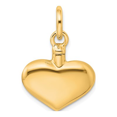 Gold-Plated Sterling Silver Puffy Heart Ash Holder Pendant – view 3