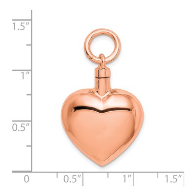 Rose Gold-Plated Sterling Silver Heart Ash Holder Pendant – view 2