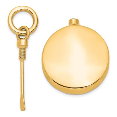 Gold-Plated Sterling Silver Round Ash Holder Pendant – view 2